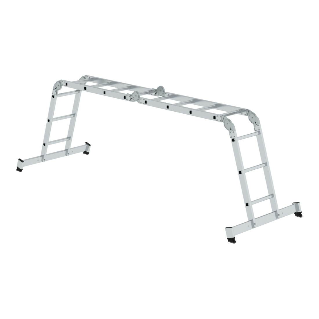 MUNK Aluminium-Vielzweckleiter vierteilig mit nivello ® -Traverse