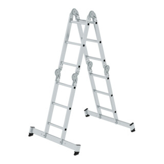 MUNK Aluminium-Vielzweckleiter vierteilig mit nivello ® -Traverse