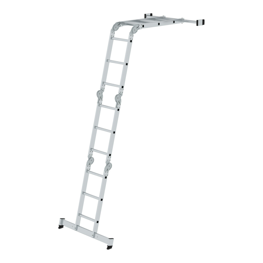 MUNK Aluminium-Vielzweckleiter vierteilig mit nivello ® -Traverse