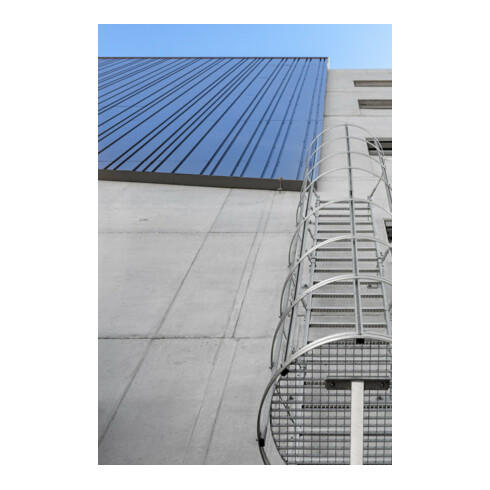 MUNK Einzügige Steigleitern Steighöhe 7,28 m Aluminium blank