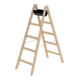 MUNK Günzburger Steigtechnik Holz-Stehleiter 5 Sprossen-1
