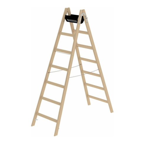 MUNK Günzburger Steigtechnik Holz-Stehleiter 7 Sprossen