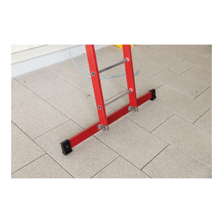 MUNK Günzburger Steigtechnik Sprossen-Anlegeleiter GFK/Alu mit Traverse