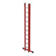MUNK Günzburger Steigtechnik Kunststoff-Schiebe/Seilzugleiter 2-teilig Standtraverse 2 x 10 Sprossen-4
