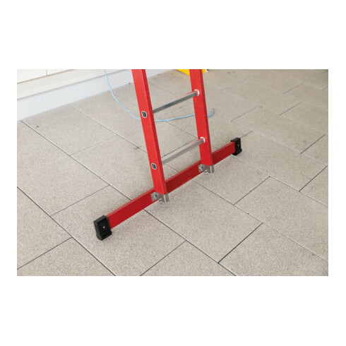 MUNK Günzburger Steigtechnik Kunststoff-Schiebe/Seilzugleiter 2-teilig Standtraverse 2 x 12 Sprossen