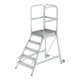 MUNK Podestleiter einseitig Rollen-Griff 5 Stufen-1