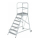 MUNK Podestleiter einseitig Rollen-Griff 7 Stufen-1