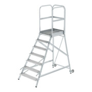 MUNK Podestleiter einseitig Rollen-Griff 7 Stufen