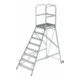 MUNK Podestleiter einseitig Rollen-Griff 8 Stufen-1