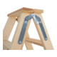 MUNK Günzburger Steigtechnik Stufen-Stehleiter beidseitig begehbar Holz 033812-5