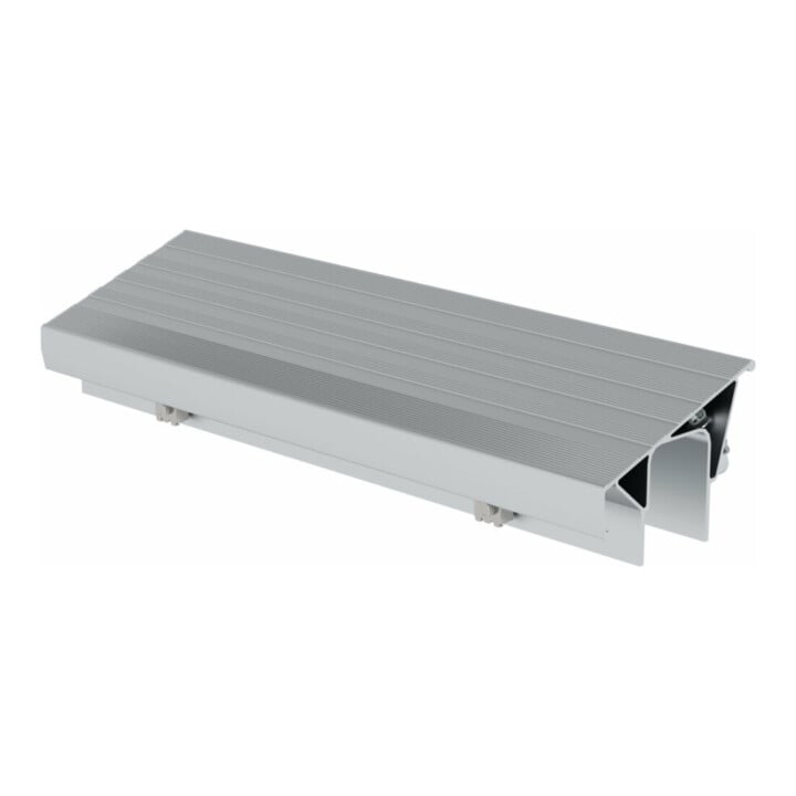 Set Günzburger Steigtechnik Anlegeleiter 10 Sprossen Alu.Leiterlänge 3000mm + Stufenmodul MaxxStep Länge 276 mm