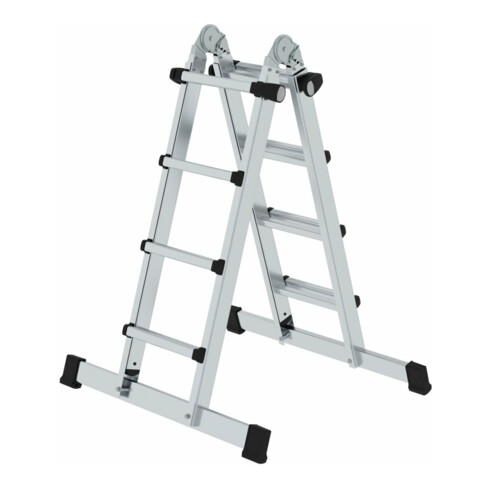 MUNK Teleskopleiter mit Traverse 4x4 Sprossen