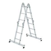 MUNK Vielzweckleiter 4-teilig mit nivello®-Traverse und Holzbelag