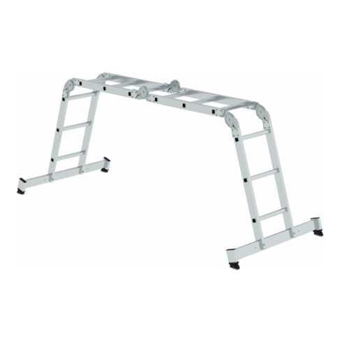MUNK Vielzweckleiter 4-teilig mit nivello®-Traverse und Holzbelag