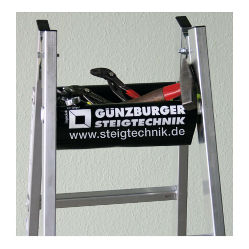 MUNK Günzburger Steigtechnik Vollkunststoff-Stehleiter beidseitig begehbar 2 x 10 Sprossen