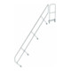 MUNK Günzburger Steigtechnik zweiter Handlauf Aluminium-Treppe mit Plattform 45° 12 Stufen-1