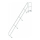 MUNK Günzburger Steigtechnik zweiter Handlauf Aluminium-Treppe mit Plattform 45° 13 Stufen-1