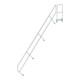 MUNK Günzburger Steigtechnik zweiter Handlauf Aluminium-Treppe mit Plattform 45° 15 Stufen-1