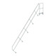 MUNK Günzburger Steigtechnik zweiter Handlauf Aluminium-Treppe mit Plattform 45° 16 Stufen-1