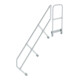 MUNK Günzburger Steigtechnik zweiter Handlauf Aluminium-Treppe mit Plattform 45° 7 Stufen-1