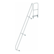 MUNK Günzburger Steigtechnik zweiter Handlauf Aluminium-Treppe mit Plattform 60° 12 Stufen-1