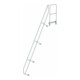MUNK Günzburger Steigtechnik zweiter Handlauf Aluminium-Treppe mit Plattform 60° 13 Stufen-1