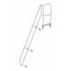 MUNK Günzburger Steigtechnik zweiter Handlauf Aluminium-Treppe mit Plattform 60° 9 Stufen-1