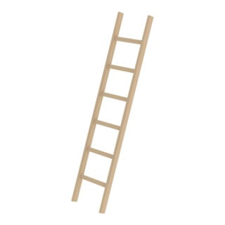 MUNK Sprossen-Anlegeleiter Holz ohne Traverse