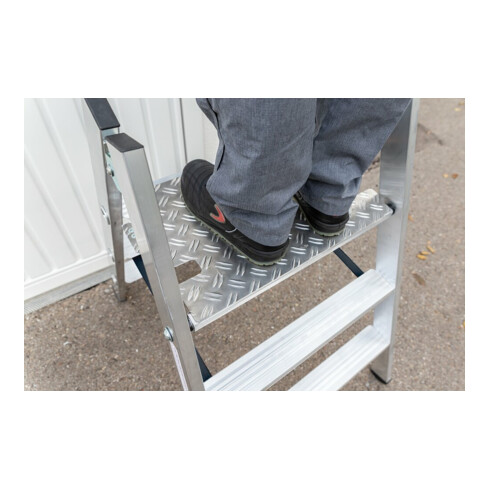 MUNK Klapptritt beidseitig begehbar Alu natur