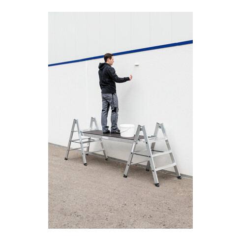 MUNK Klapptritt beidseitig begehbar Alu natur