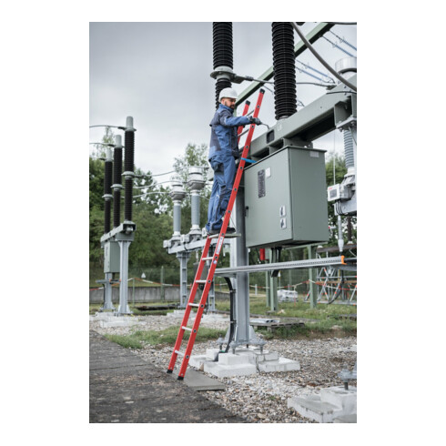 MUNK Sprossen-Anlegeleiter GFK/Alu ohne Traverse