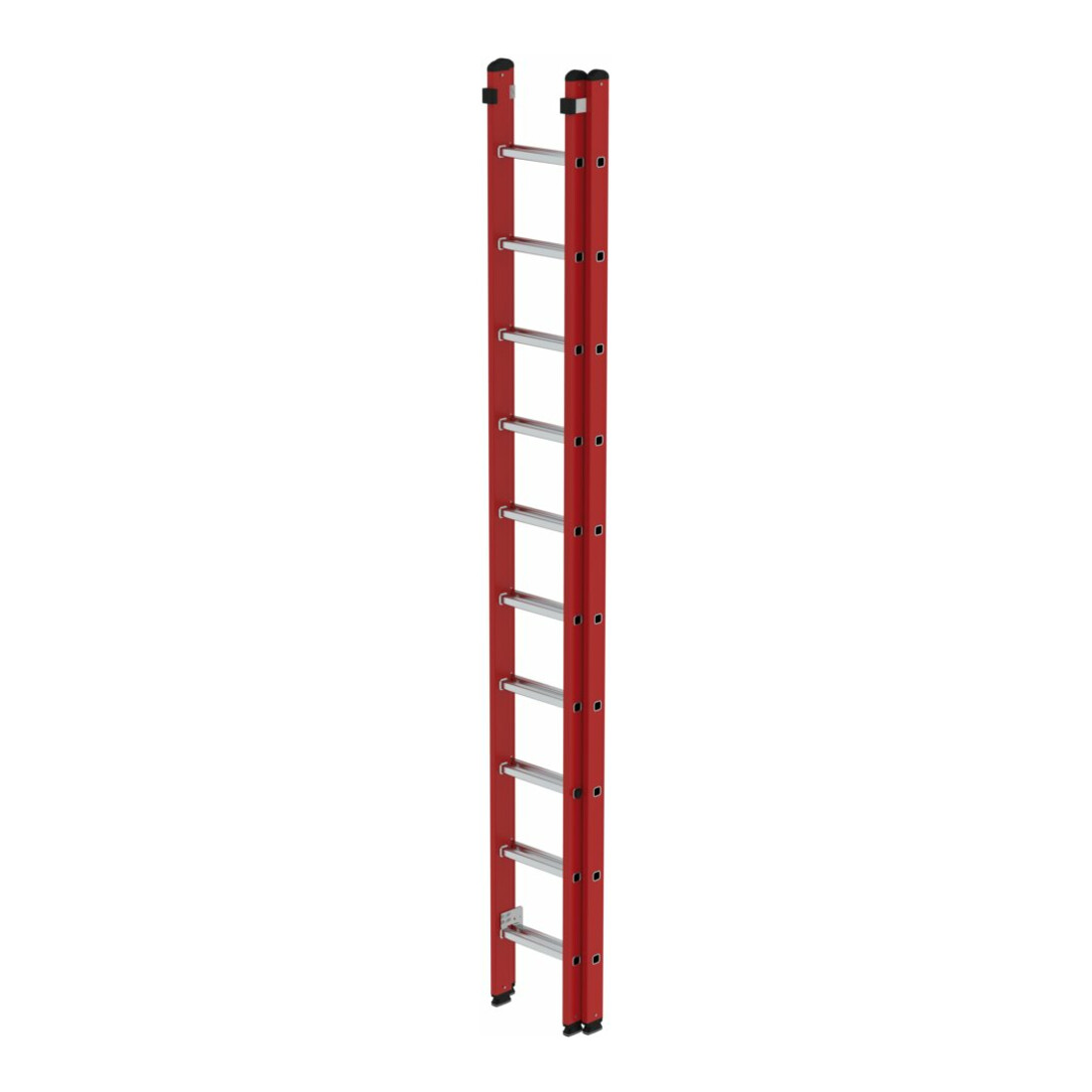 MUNK Kunststoff-Schiebe/Seilzugleiter 2-teilig 2 x 10 Sprossen