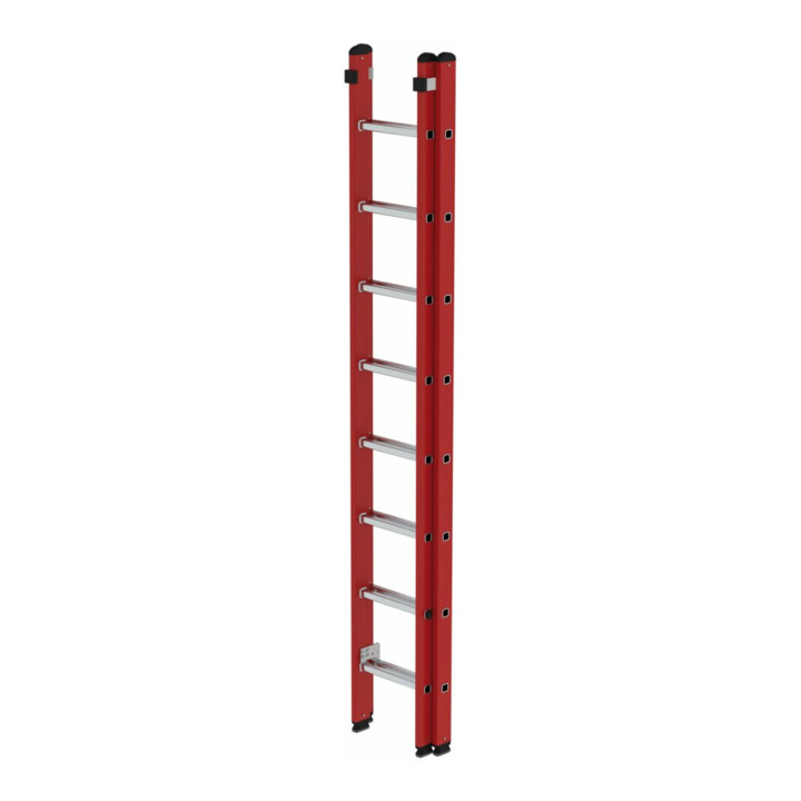 MUNK Kunststoff-Schiebe/Seilzugleiter 2-teilig 2 x 8 Sprossen