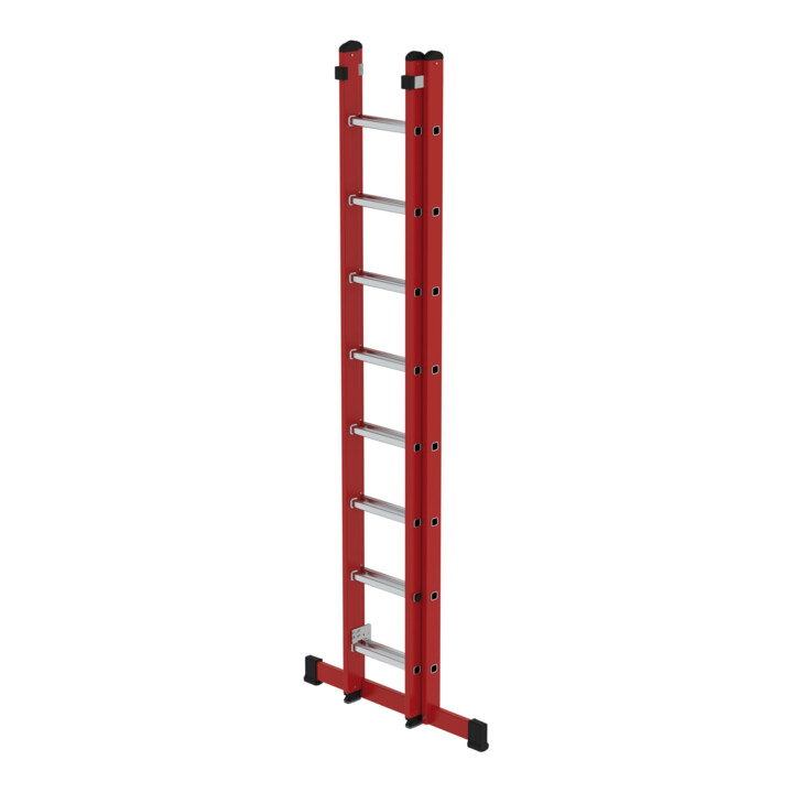 MUNK Kunststoff-Schiebe/Seilzugleiter 2-teilig Standtraverse 2 x 8 Sprossen