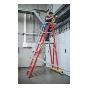 Munk Plattformleiter GFK/Alu klappbar und fahrbar mit GFK-Handlauf 5 Stufen-4