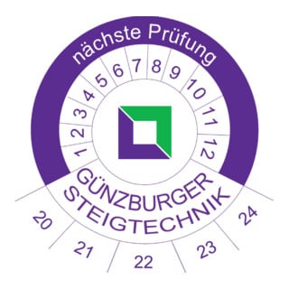 MUNK Produktaufkleber Prüfplakette 40 x 40 mm