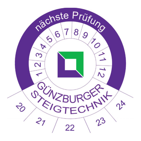 MUNK Produktaufkleber Prüfplakette 40 x 40 mm