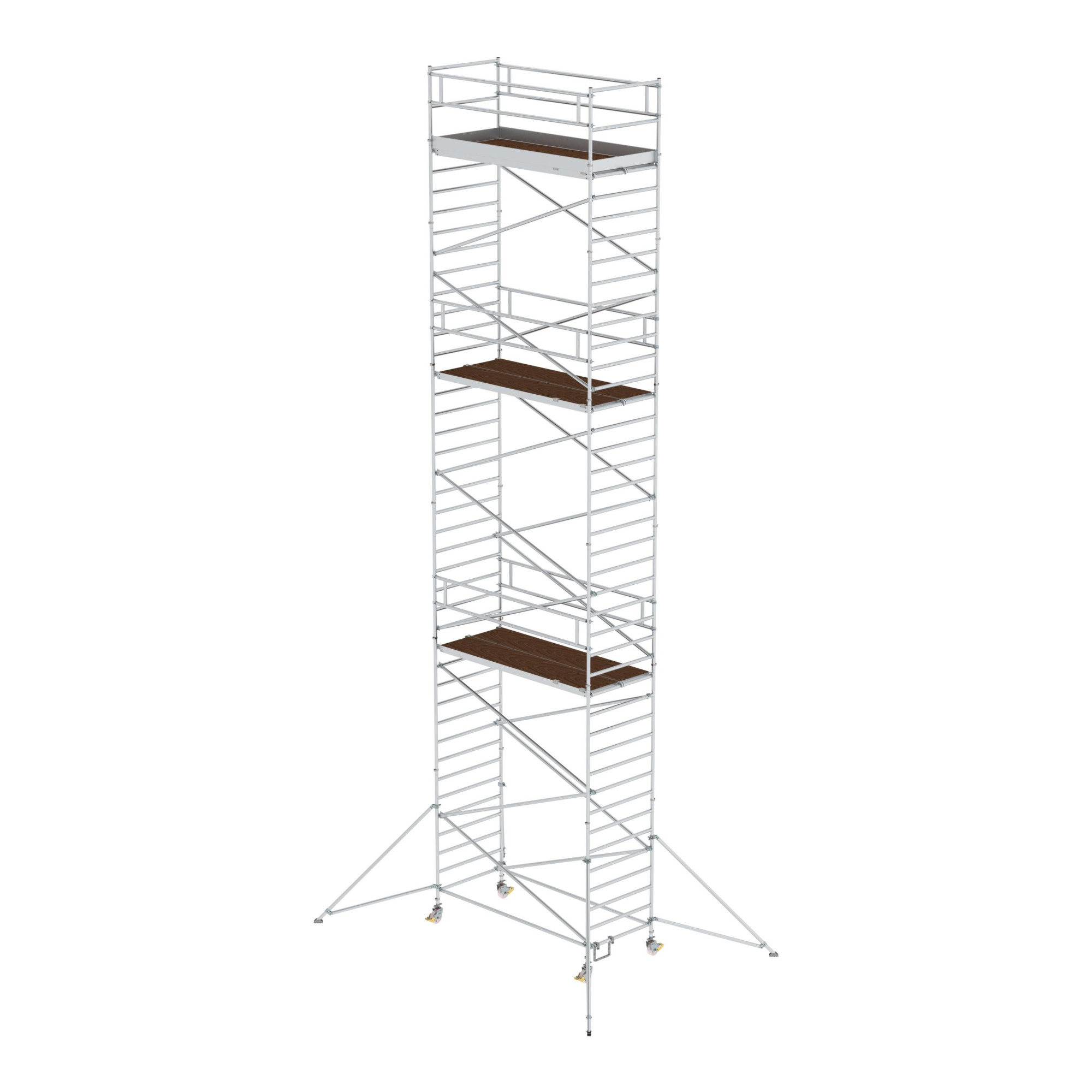 MUNK Rollgerüst 1,35 x 3,0 m mit Ausleger und Doppel-Plattform, Plattformhöhe 11,35 m