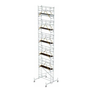Munk Rollgerüst SG 0,75 x 2,45 m mit Fahrbalken Plattformhöhe 10,54 m