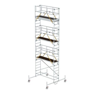 Munk Rollgerüst SG 0,75 x 2,45 m mit Fahrbalken Plattformhöhe 6,62 m