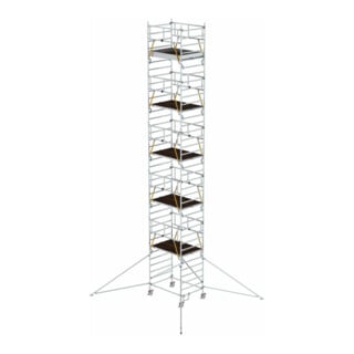 Munk Rollgerüst SG 1,35 x 1,80 m mit Ausleger & Doppel-Plattform Plattformhöhe 10,35 m