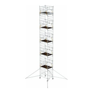 Munk Rollgerüst SG 1,35 x 1,80 m mit Ausleger & Doppel-Plattform Plattformhöhe 11,47 m