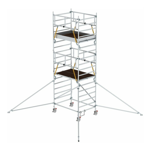 Munk Rollgerüst SG 1,35 x 1,80 m mit Ausleger & Doppel-Plattform Plattformhöhe 4,47 m