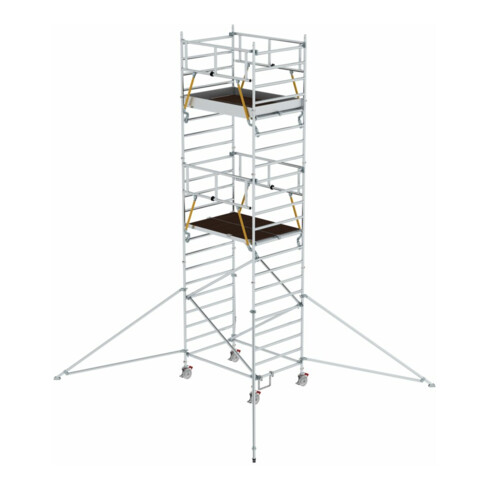 Munk Rollgerüst SG 1,35 x 1,80 m mit Ausleger & Doppel-Plattform Plattformhöhe 5,59 m