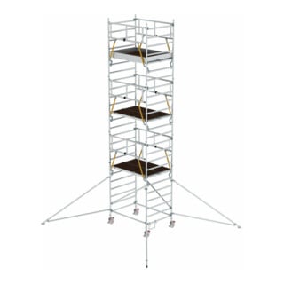 Munk Rollgerüst SG 1,35 x 1,80 m mit Ausleger & Doppel-Plattform Plattformhöhe 6,43 m