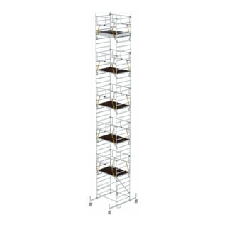 Munk Rollgerüst SG 1,35 x 1,80 m mit Fahrbalken & Doppel-Plattform Plattformhöhe 11,62 m