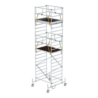 Munk Rollgerüst SG 1,35 x 1,80 m mit Fahrbalken & Doppel-Plattform Plattformhöhe 5,78 m