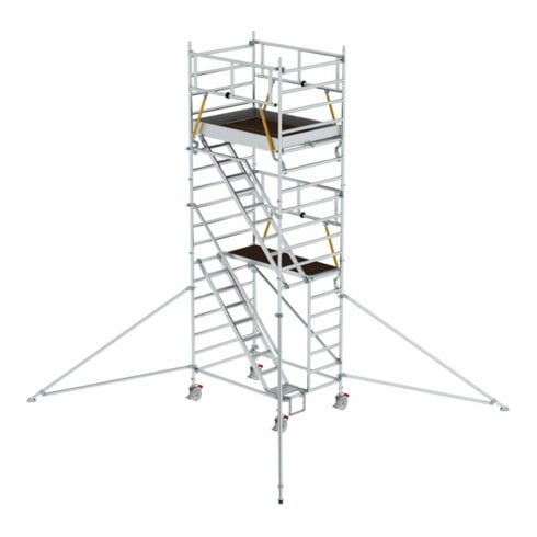 Munk Rollgerüst SG 1,35 x 1,80 m mit Schrägaufstiegen & Ausleger Plattformhöhe 4,47 m