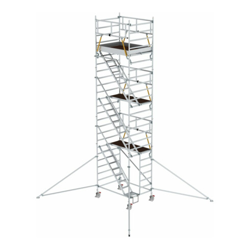 Munk Rollgerüst SG 1,35 x 1,80 m mit Schrägaufstiegen & Ausleger Plattformhöhe 6,43 m