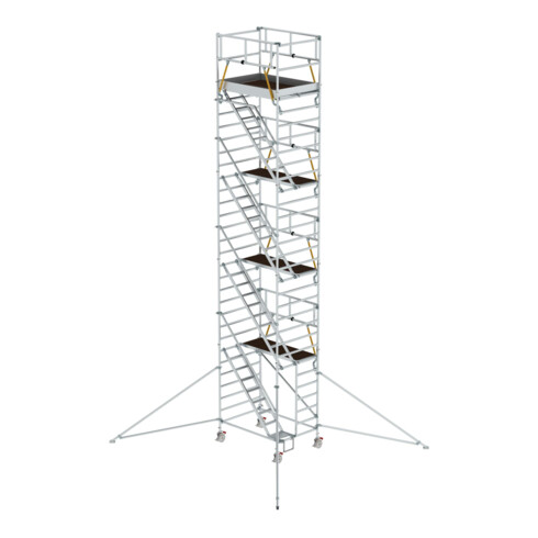 Munk Rollgerüst SG 1,35 x 1,80 m mit Schrägaufstiegen & Ausleger Plattformhöhe 8,39 m